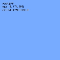 #76ABFF - Cornflower Blue Color Image